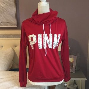 Red hoodie matching pants